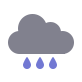 Dull, heavy rain