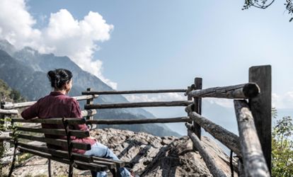 Wandern im Meranerland und die Aussicht genießen